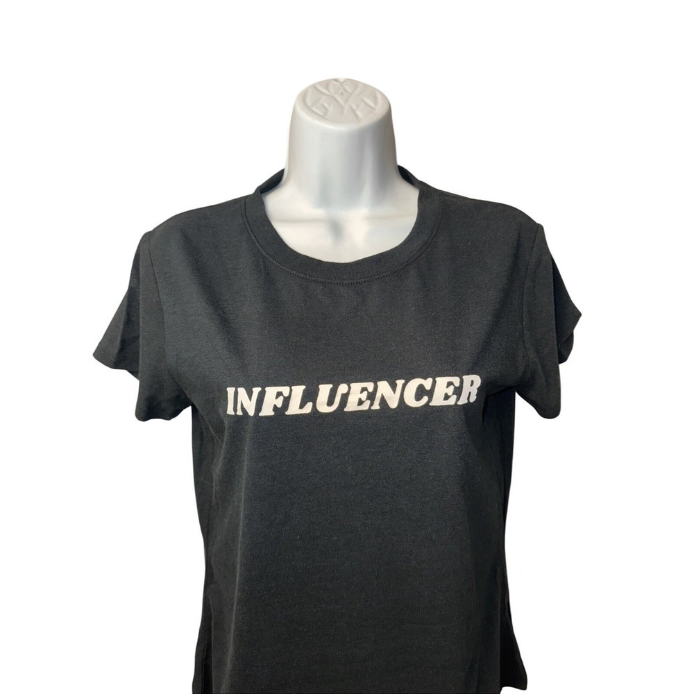 Sub_Urban Riot Influencer Graphic T-Shirt Women XS Black Short Sleeve Tri-Blend